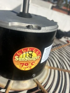 Heating, Furnace & AC Repair in Las Vegas, NV New heat-rated condenser fan motor installed on an AC unit