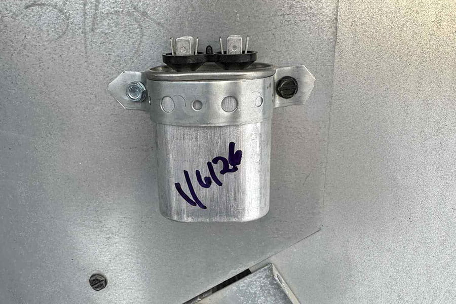 AC capacitor date marked after maintenance replacement in Las Vegas NV