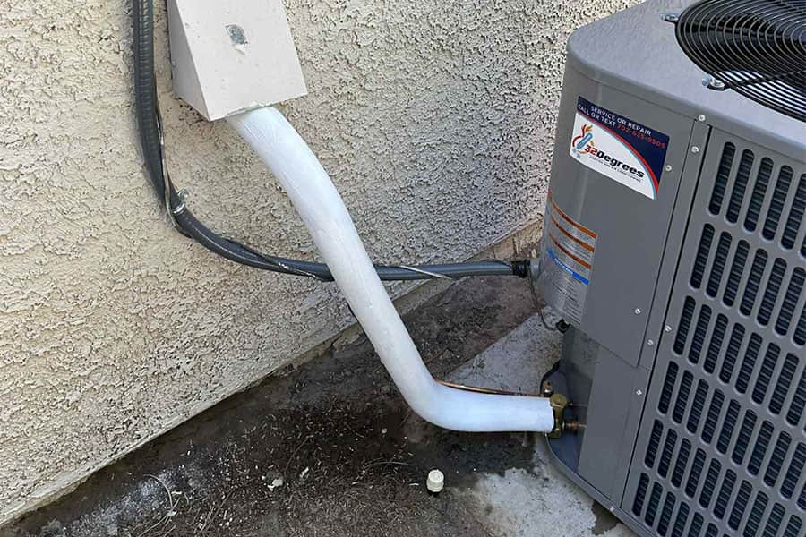Covered AC line set during maintenance service in Las Vegas