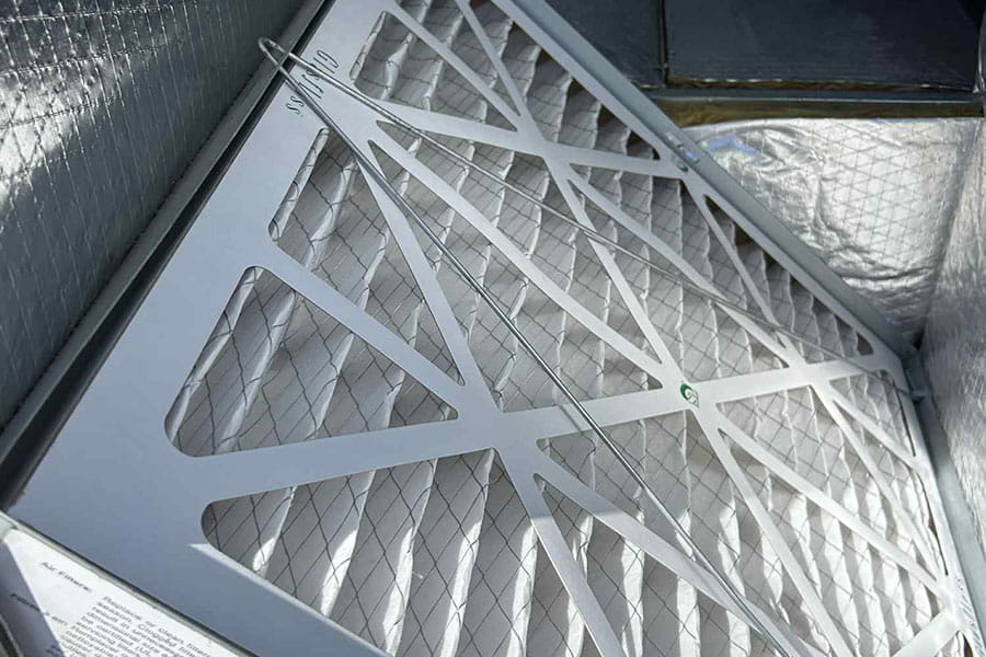 Clean HVAC air filter installed during replacement service in Las Vegas NV