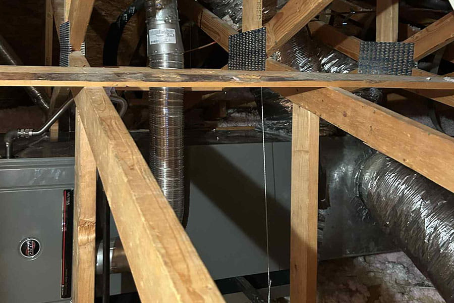 Furnace installation with attic ductwork in Las Vegas, NV