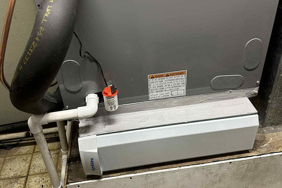 Aprilaire whole home humidifier installed on furnace system in Las Vegas NV