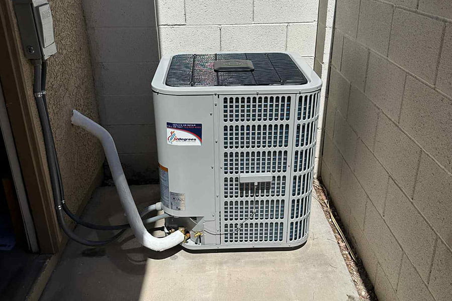 Heat pump unit installed by 32 Degrees in Las Vegas NV