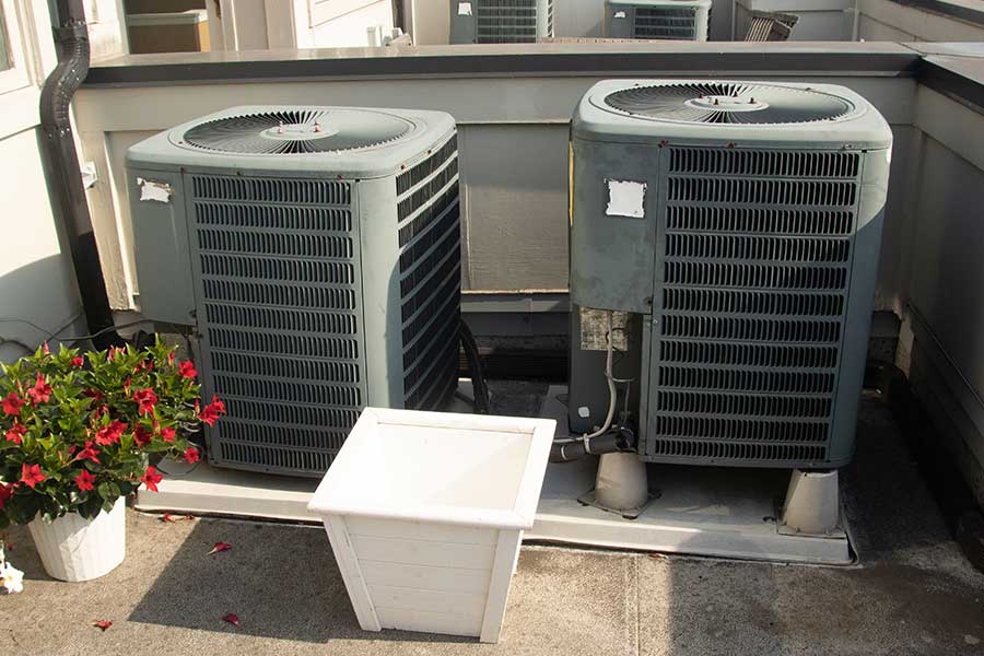 AC installation technician working on a Summerlin South home system